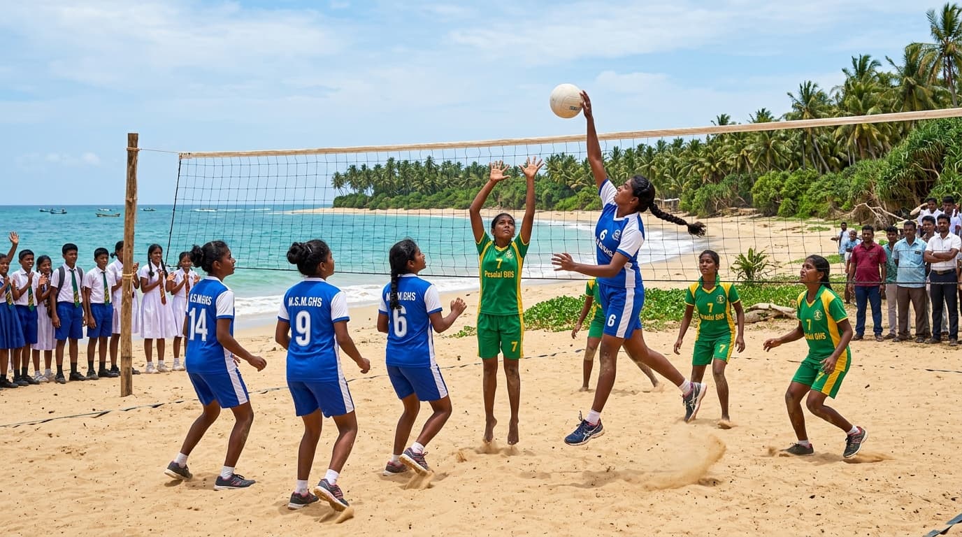 School volleyball match